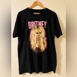 Britney Graphic Tee with Pink Logo